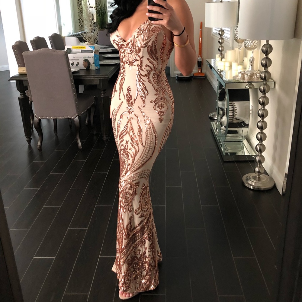 Beautiful rose gold dress